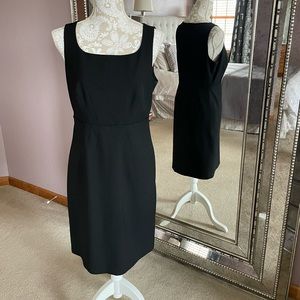 Halogen classic black sheath dress, size 8P